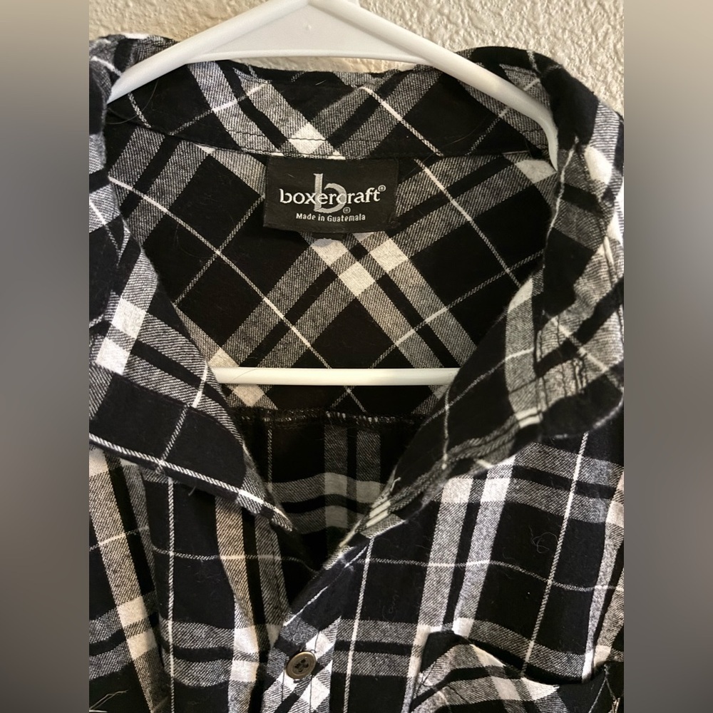 Boxercraft Black and White Plaid Shirt - Picture 2 of 4